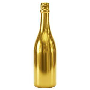 Champagne Golden Bottle Png 4