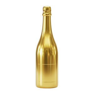 Champagne Golden Bottle Png 5