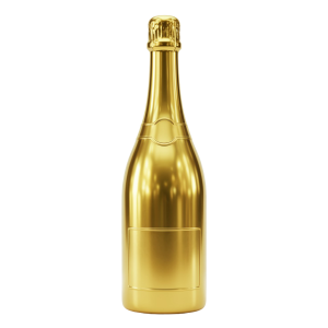Champagne Golden Bottle Png 6