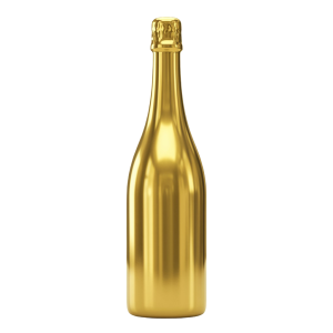 Champagne Golden Bottle Png 8