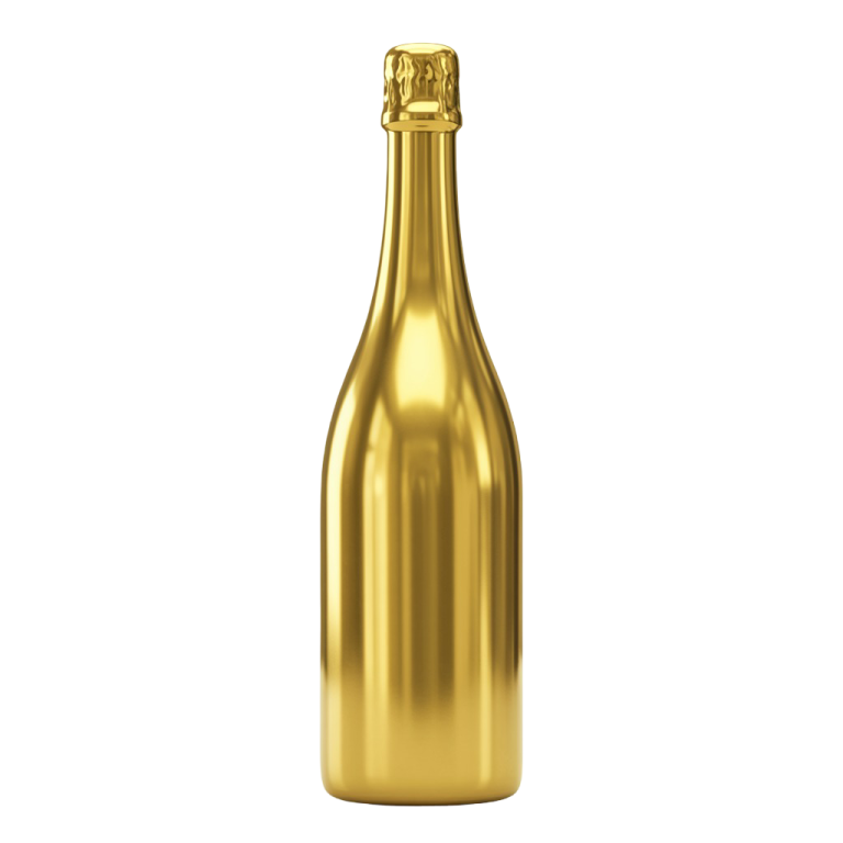 Champagne Golden Bottle Png 8