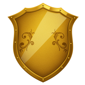 Golden Shield Png 13