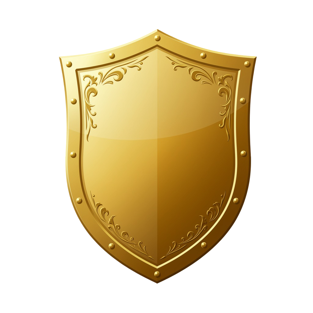 Golden Shield Png 3