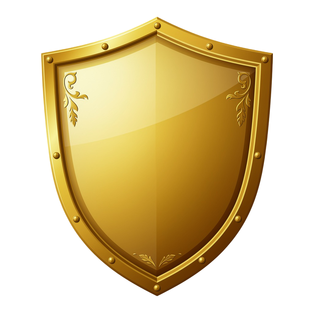 Golden Shield Png 7