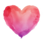 Water Color Heart Png
