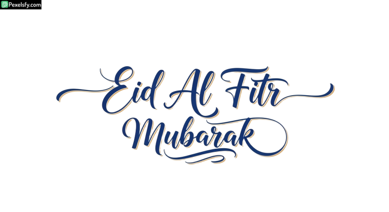 Eid Al Fitr Mubarak Calligraphy isolated on transparent background (1)
