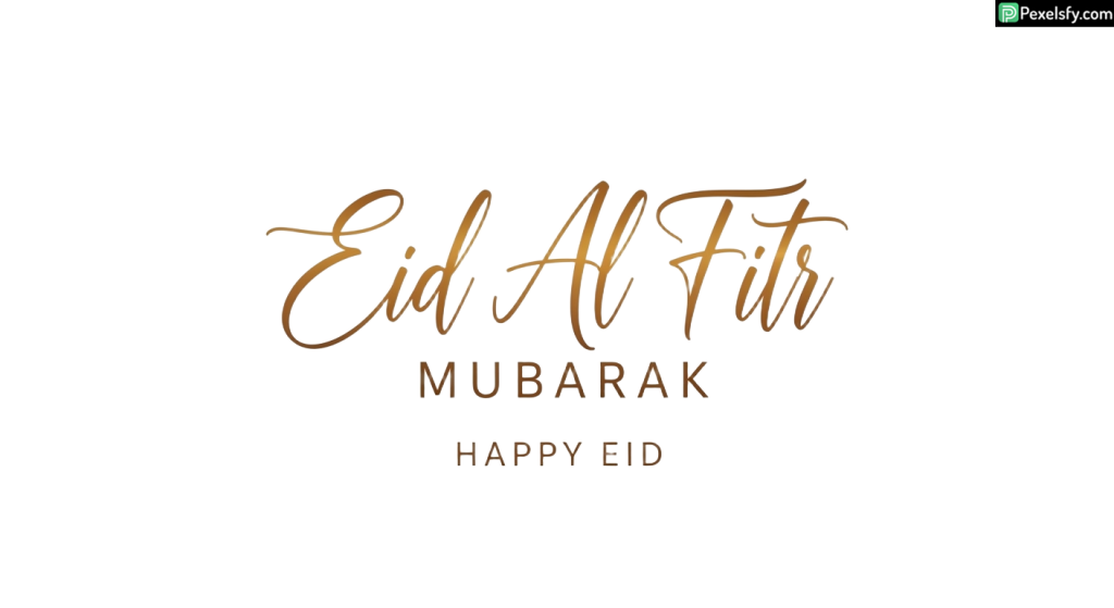 Eid Al Fitr Mubarak Calligraphy isolated on transparent background (101)