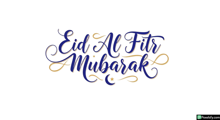 Eid Al Fitr Mubarak Calligraphy isolated on transparent background (102)