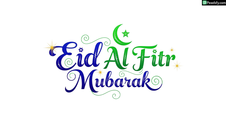 Eid Al Fitr Mubarak Calligraphy isolated on transparent background (108)