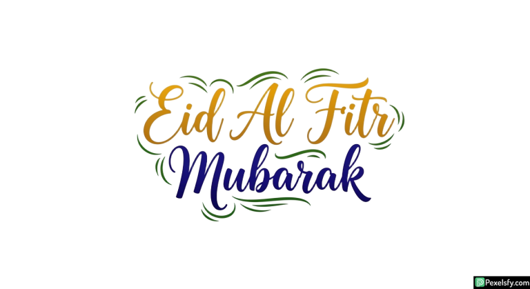 Eid Al Fitr Mubarak Calligraphy isolated on transparent background (113)