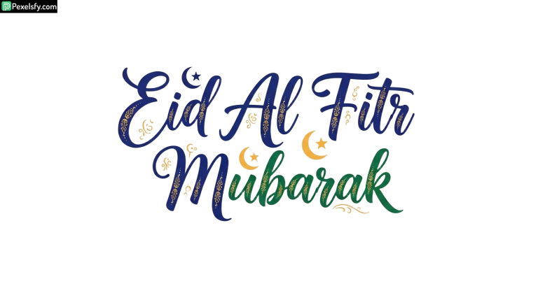 Eid Al Fitr Mubarak Calligraphy isolated on transparent background (118)