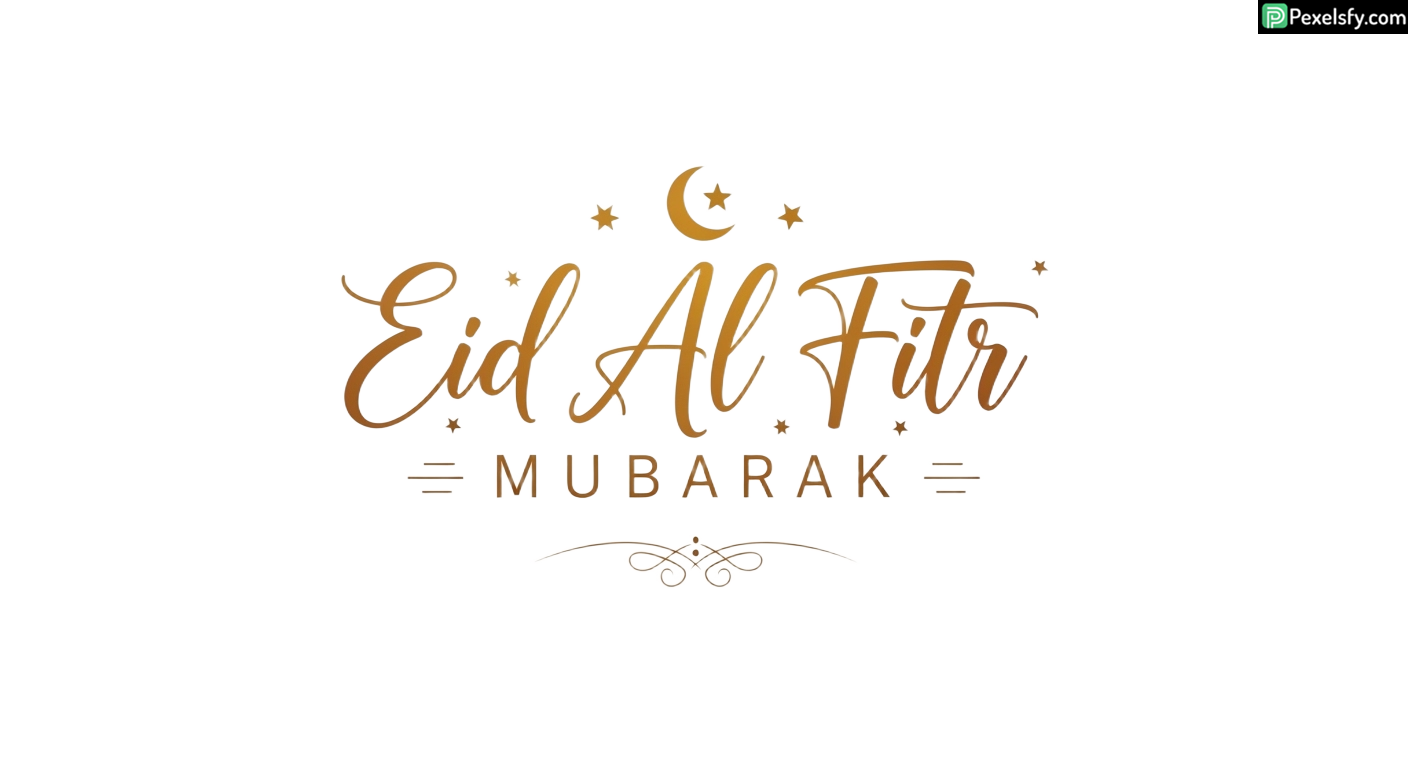 Eid Al Fitr Mubarak Calligraphy isolated on transparent background (121)