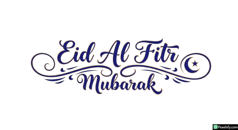 Eid Al Fitr Mubarak Calligraphy isolated on transparent background (122)