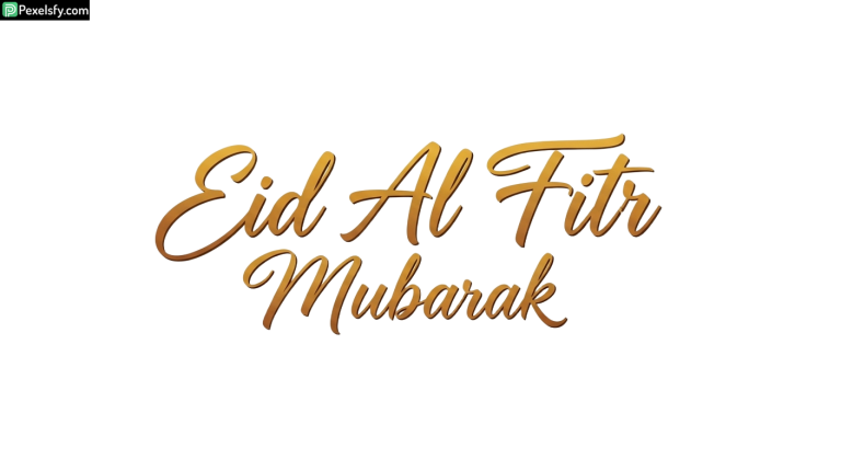 Eid Al Fitr Mubarak Calligraphy isolated on transparent background (124)