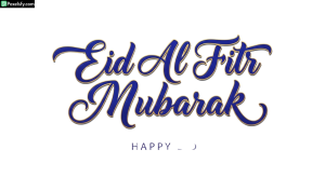 Eid Al Fitr Mubarak Calligraphy isolated on transparent background (127)
