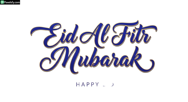 Eid Al Fitr Mubarak Calligraphy isolated on transparent background (127)