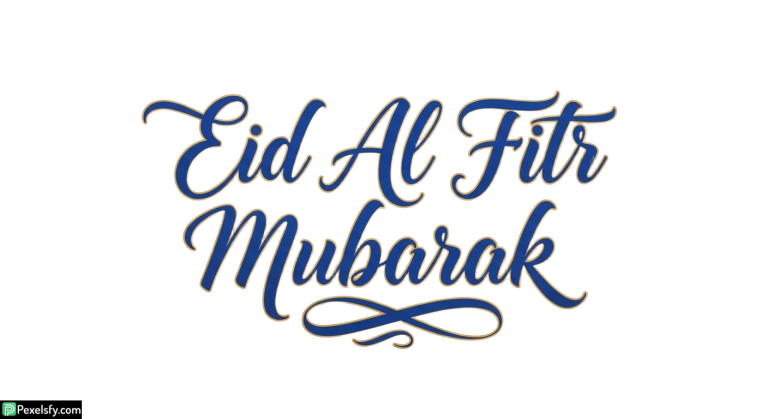 Eid Al Fitr Mubarak Calligraphy isolated on transparent background (128)