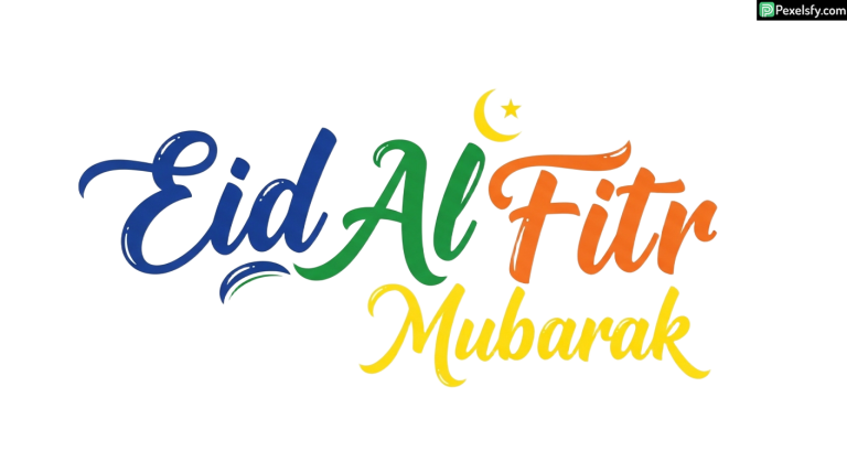 Eid Al Fitr Mubarak Calligraphy isolated on transparent background (132)