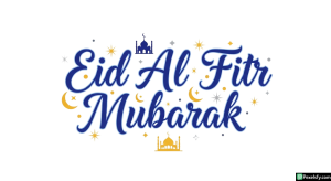 Eid Al Fitr Mubarak Calligraphy isolated on transparent background (137)