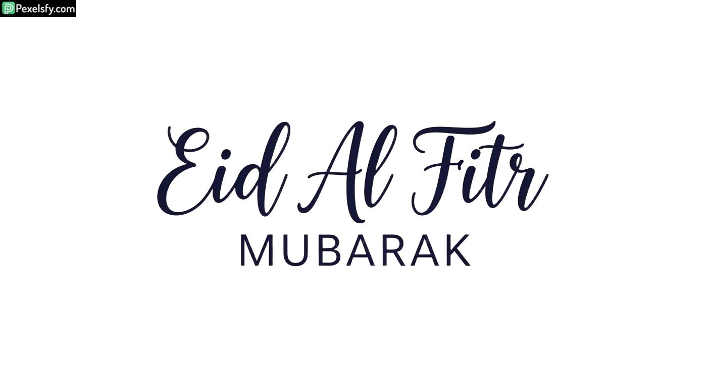 Eid Al Fitr Mubarak Calligraphy isolated on transparent background (145)