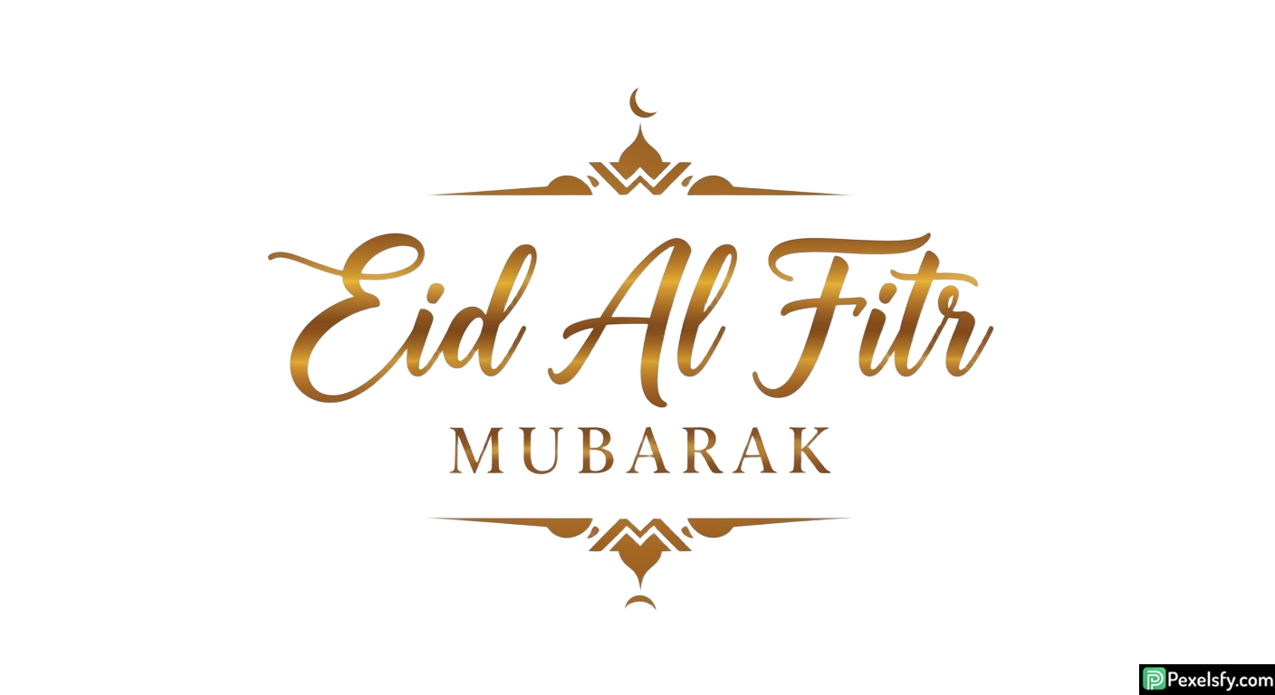 Eid Al Fitr Mubarak Calligraphy isolated on transparent background (21)