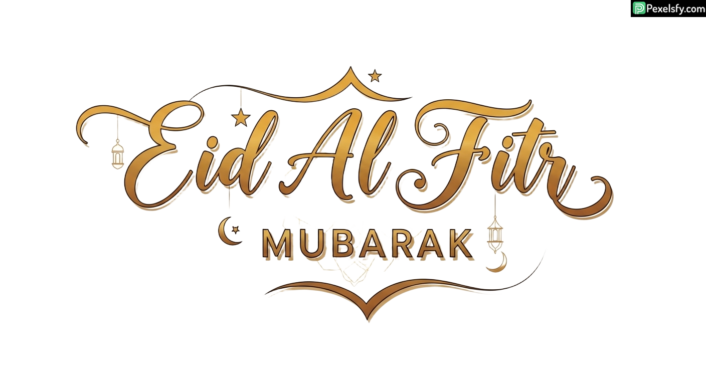 Eid Al Fitr Mubarak Calligraphy isolated on transparent background (22)