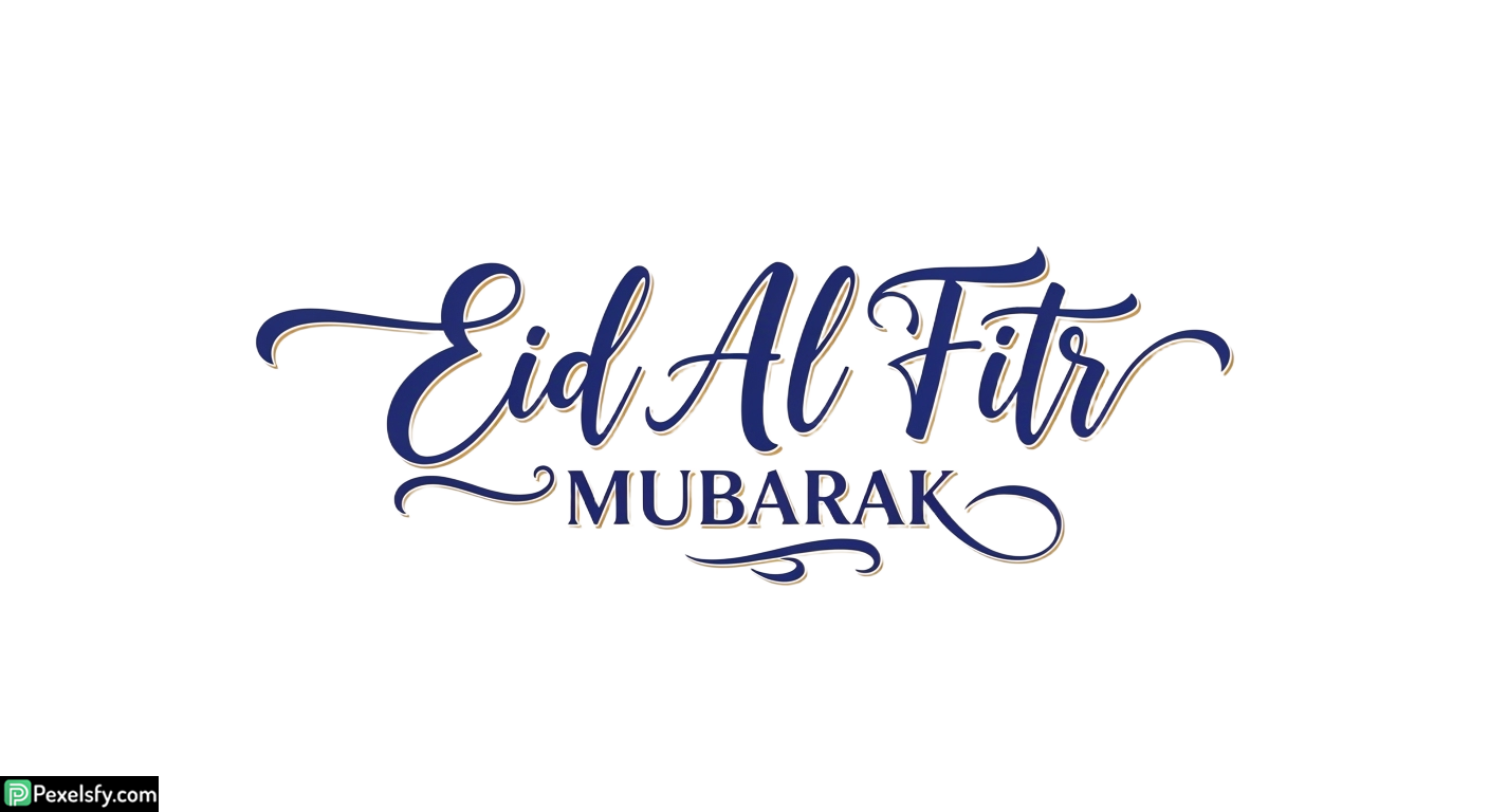 Eid Al Fitr Mubarak Calligraphy isolated on transparent background (25)