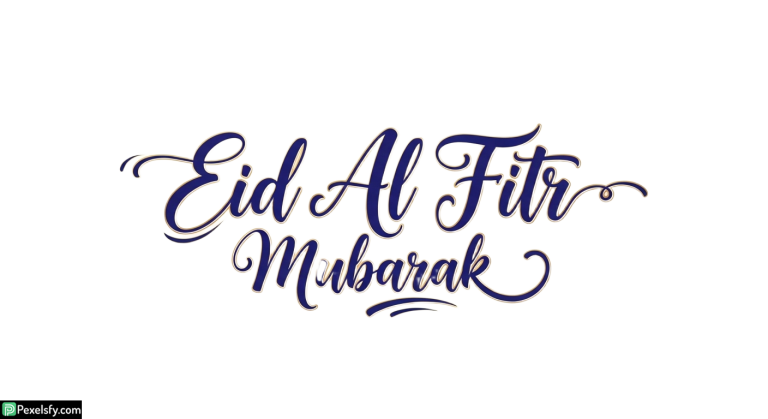 Eid Al Fitr Mubarak Calligraphy isolated on transparent background (26)