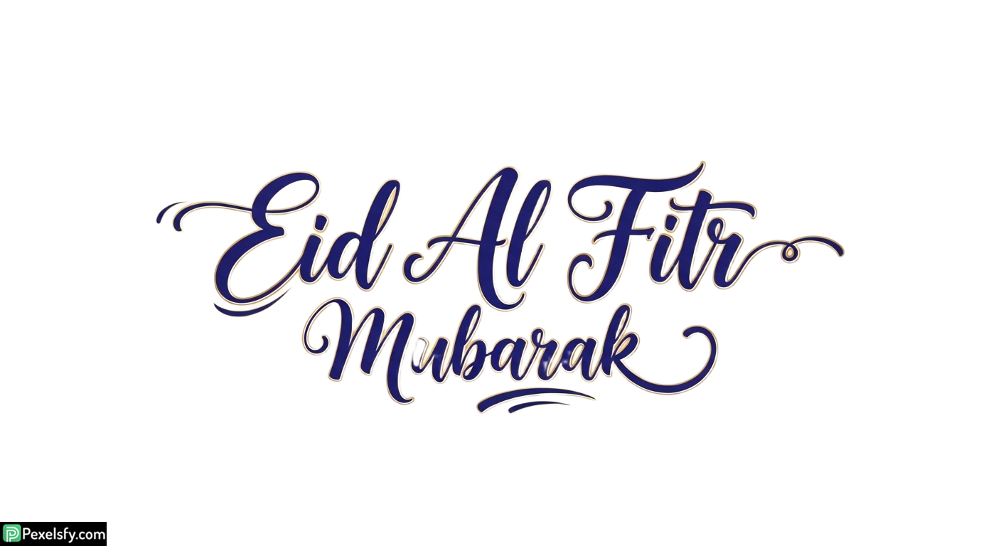 Eid Al Fitr Mubarak Calligraphy isolated on transparent background (26)