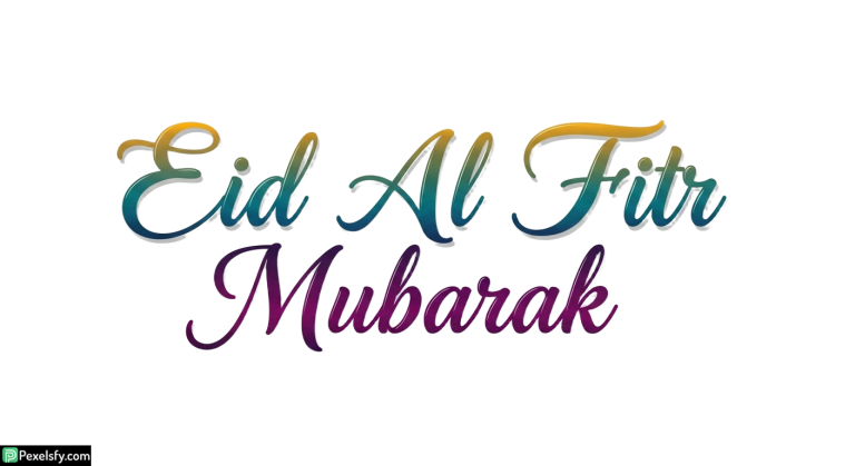 Eid Al Fitr Mubarak Calligraphy isolated on transparent background (28)