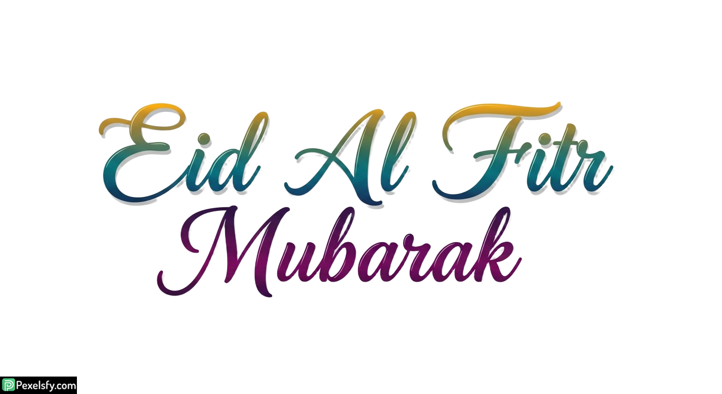 Eid Al Fitr Mubarak Calligraphy isolated on transparent background (28)