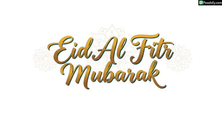 Eid Al Fitr Mubarak Calligraphy isolated on transparent background (3)