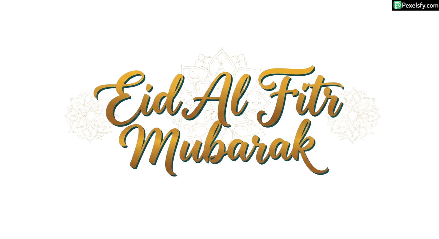 Eid Al Fitr Mubarak Calligraphy isolated on transparent background (3)