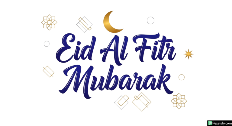 Eid Al Fitr Mubarak Calligraphy isolated on transparent background (42)