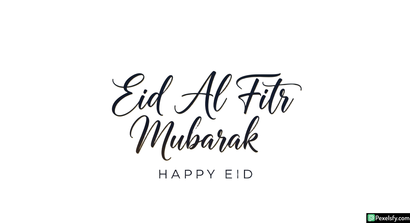Eid Al Fitr Mubarak Calligraphy isolated on transparent background (43)