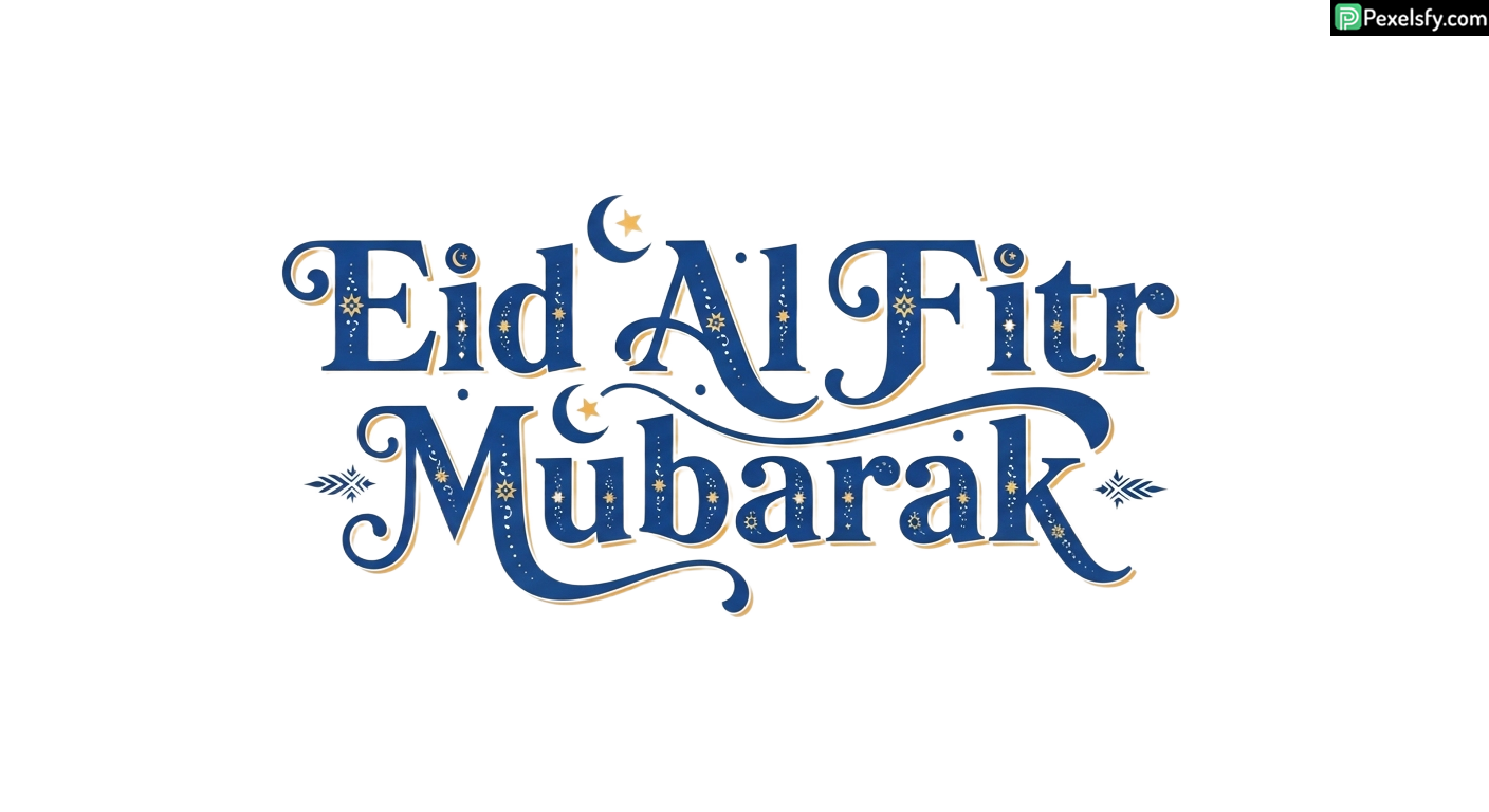 Eid Al Fitr Mubarak Calligraphy isolated on transparent background (45)