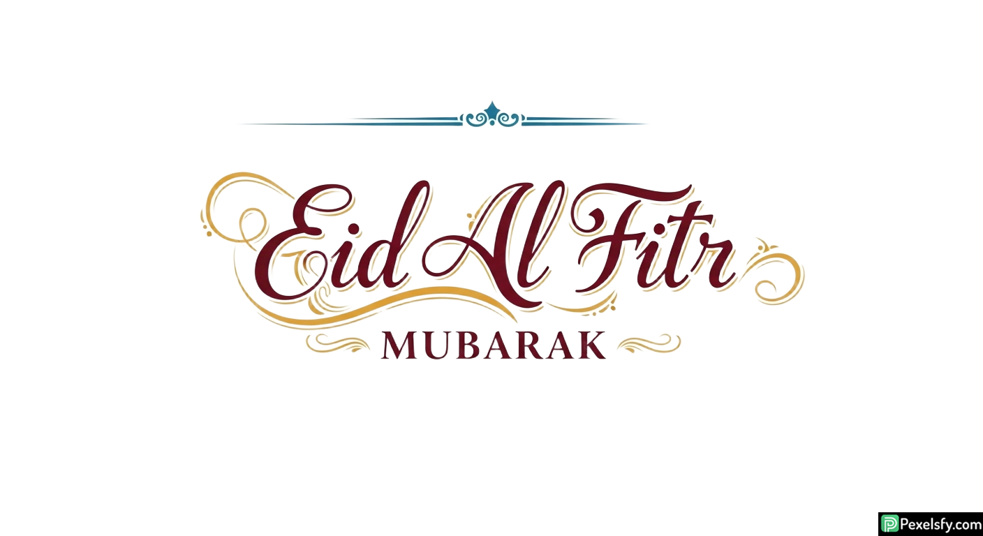 Eid Al Fitr Mubarak Calligraphy isolated on transparent background (47)