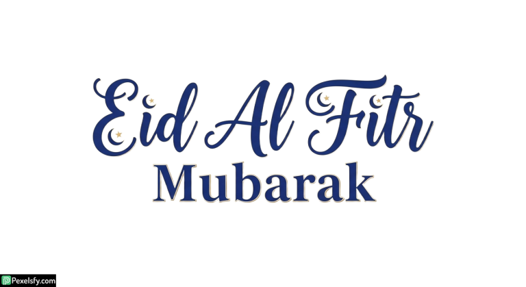 Eid Al Fitr Mubarak Calligraphy isolated on transparent background (5)