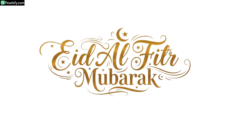 Eid Al Fitr Mubarak Calligraphy isolated on transparent background (50)