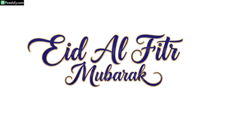Eid Al Fitr Mubarak Calligraphy isolated on transparent background (53)