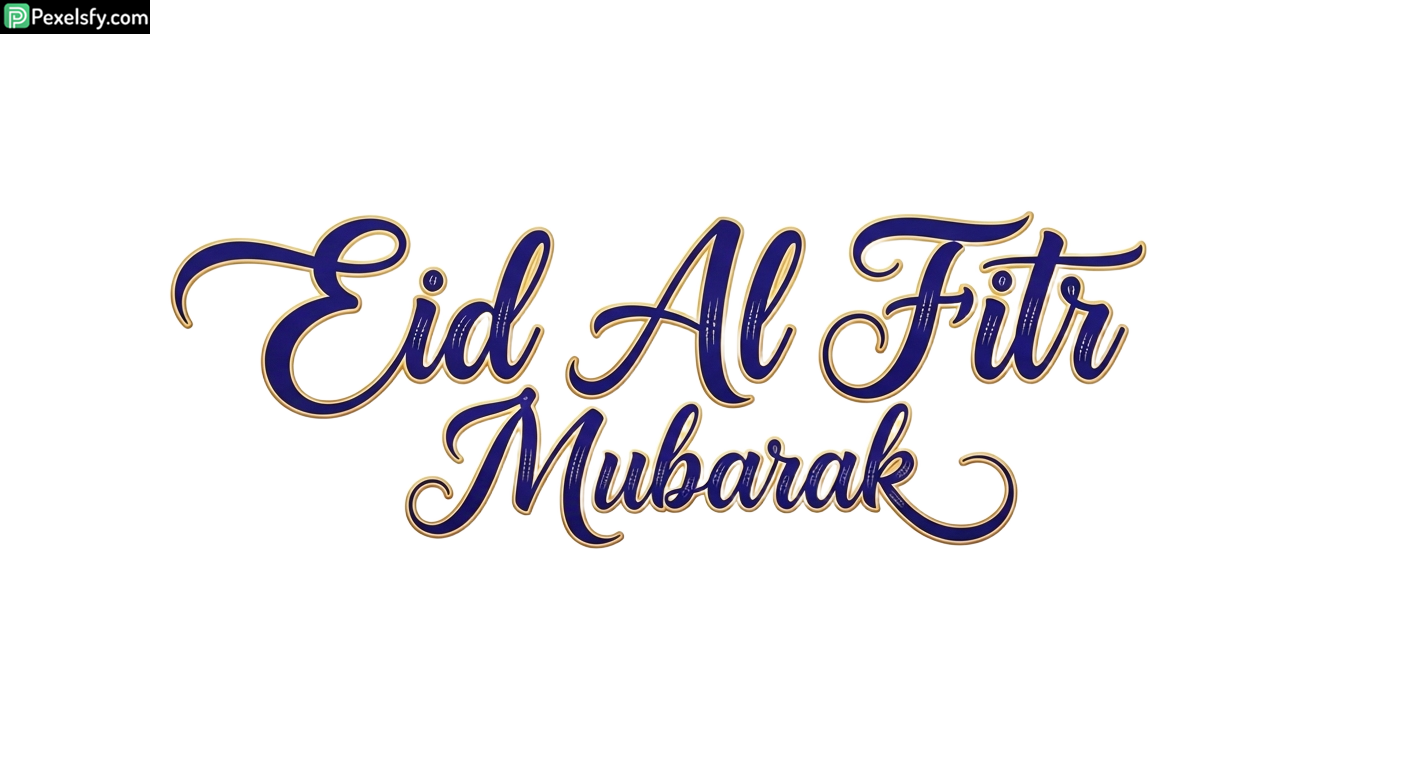 Eid Al Fitr Mubarak Calligraphy isolated on transparent background (53)