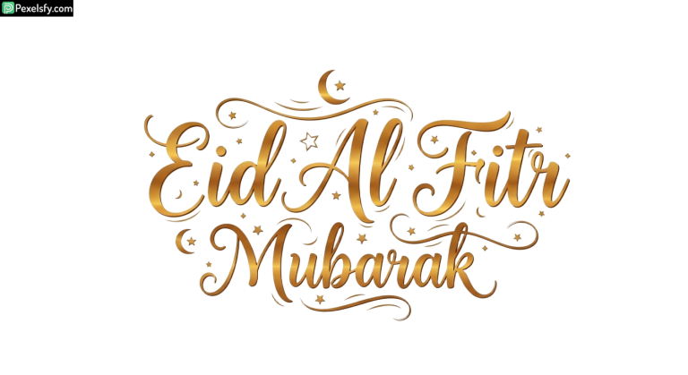 Eid Al Fitr Mubarak Calligraphy isolated on transparent background (58)