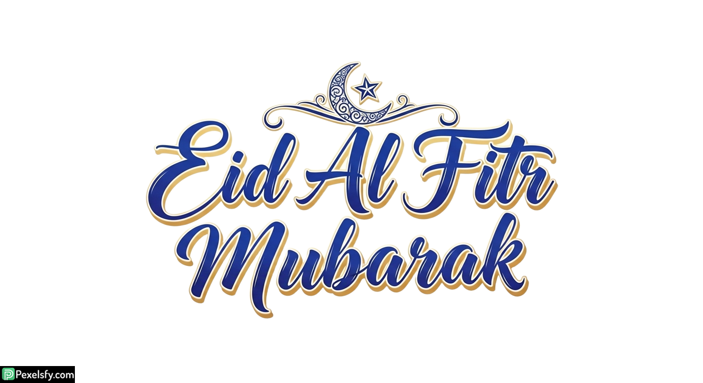 Eid Al Fitr Mubarak Calligraphy isolated on transparent background (66)