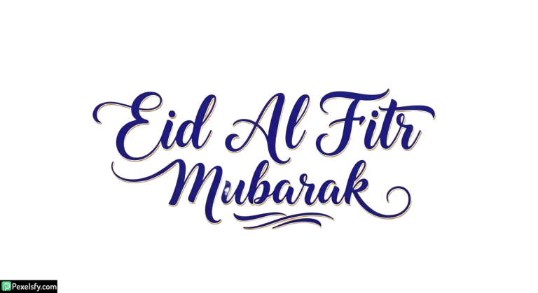 Eid Al Fitr Mubarak Calligraphy isolated on transparent background (7)