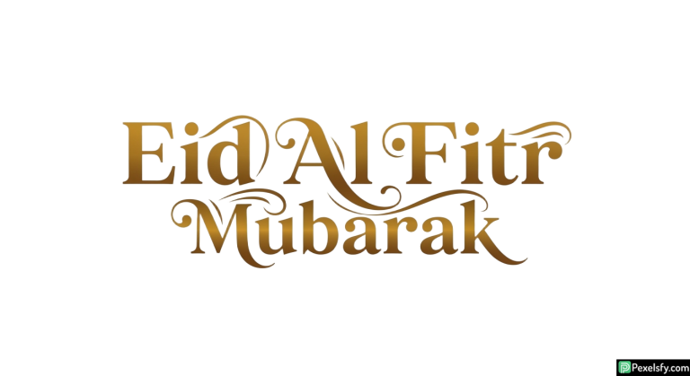 Eid Al Fitr Mubarak Calligraphy isolated on transparent background (71)