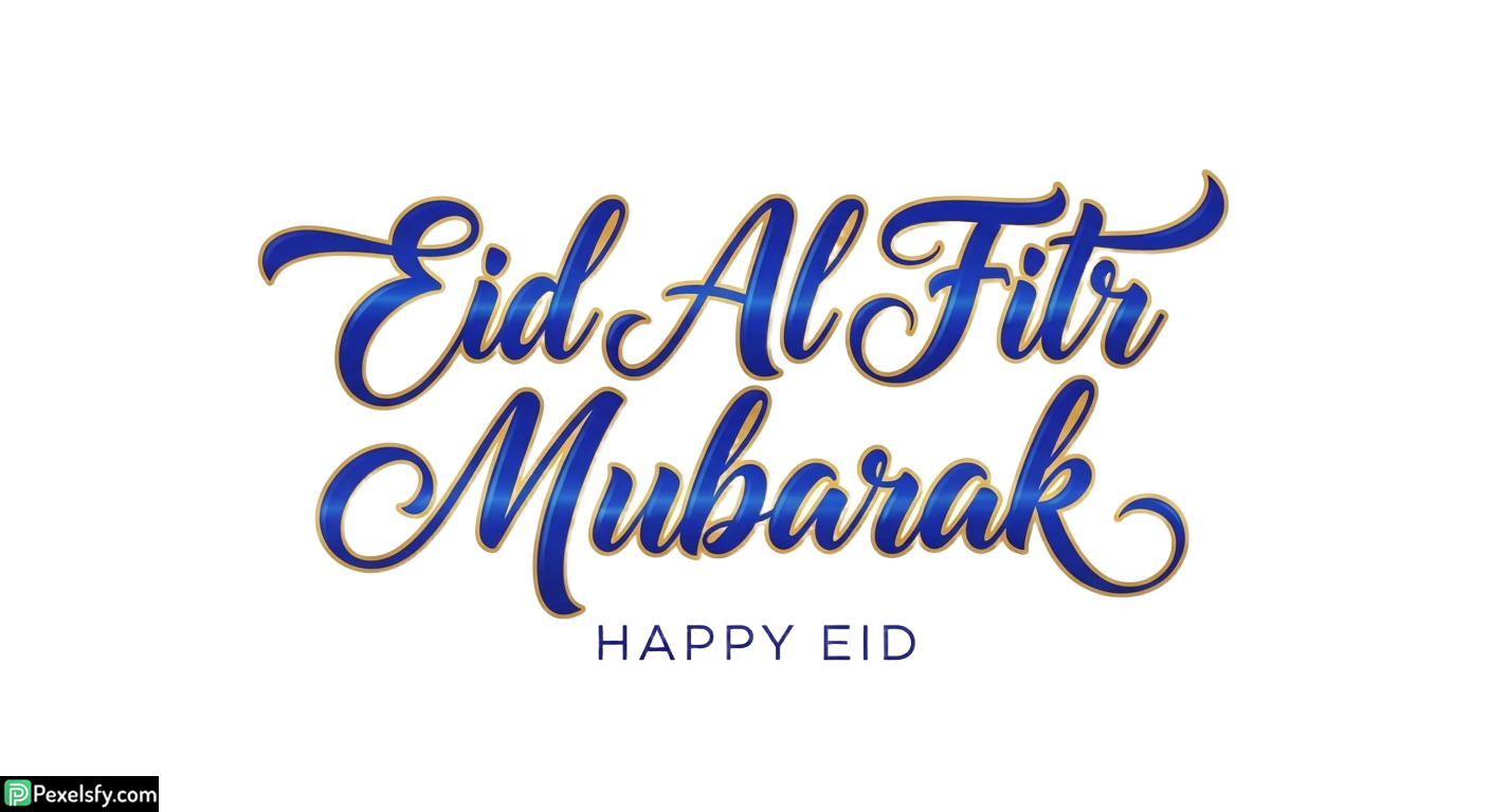 Eid Al Fitr Mubarak Calligraphy isolated on transparent background (74)