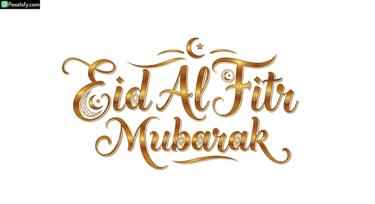 Eid Al Fitr Mubarak Calligraphy isolated on transparent background (77)