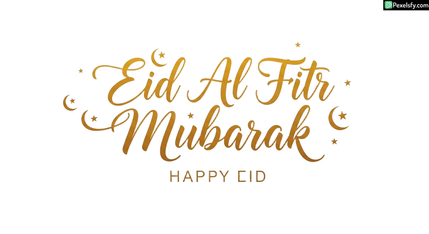 Eid Al Fitr Mubarak Calligraphy isolated on transparent background (79)
