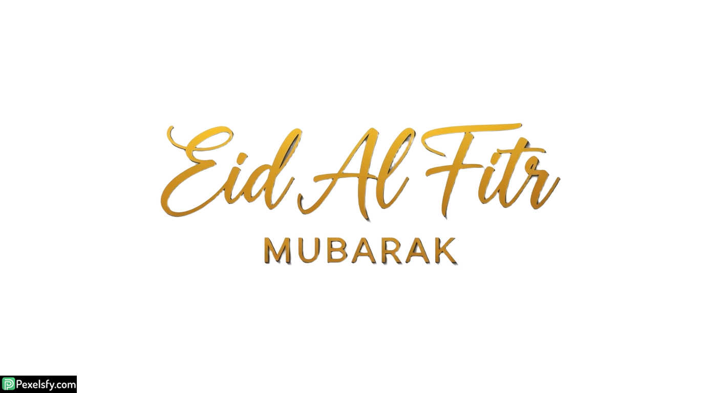 Eid Al Fitr Mubarak Calligraphy isolated on transparent background (81)