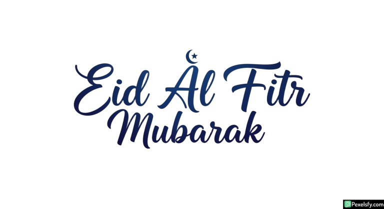 Eid Al Fitr Mubarak Calligraphy isolated on transparent background (85)